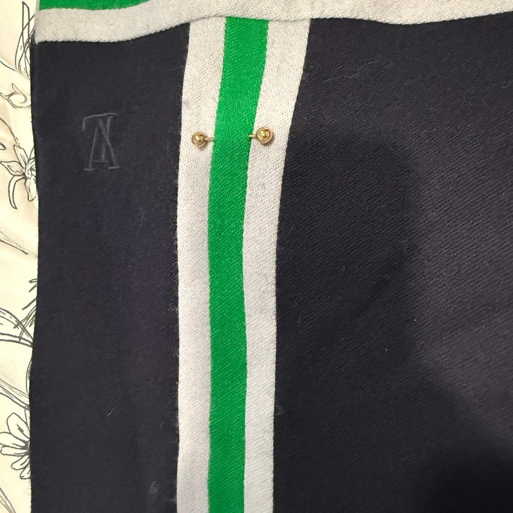 Louis Vuitton Black and Green Wool Scarf